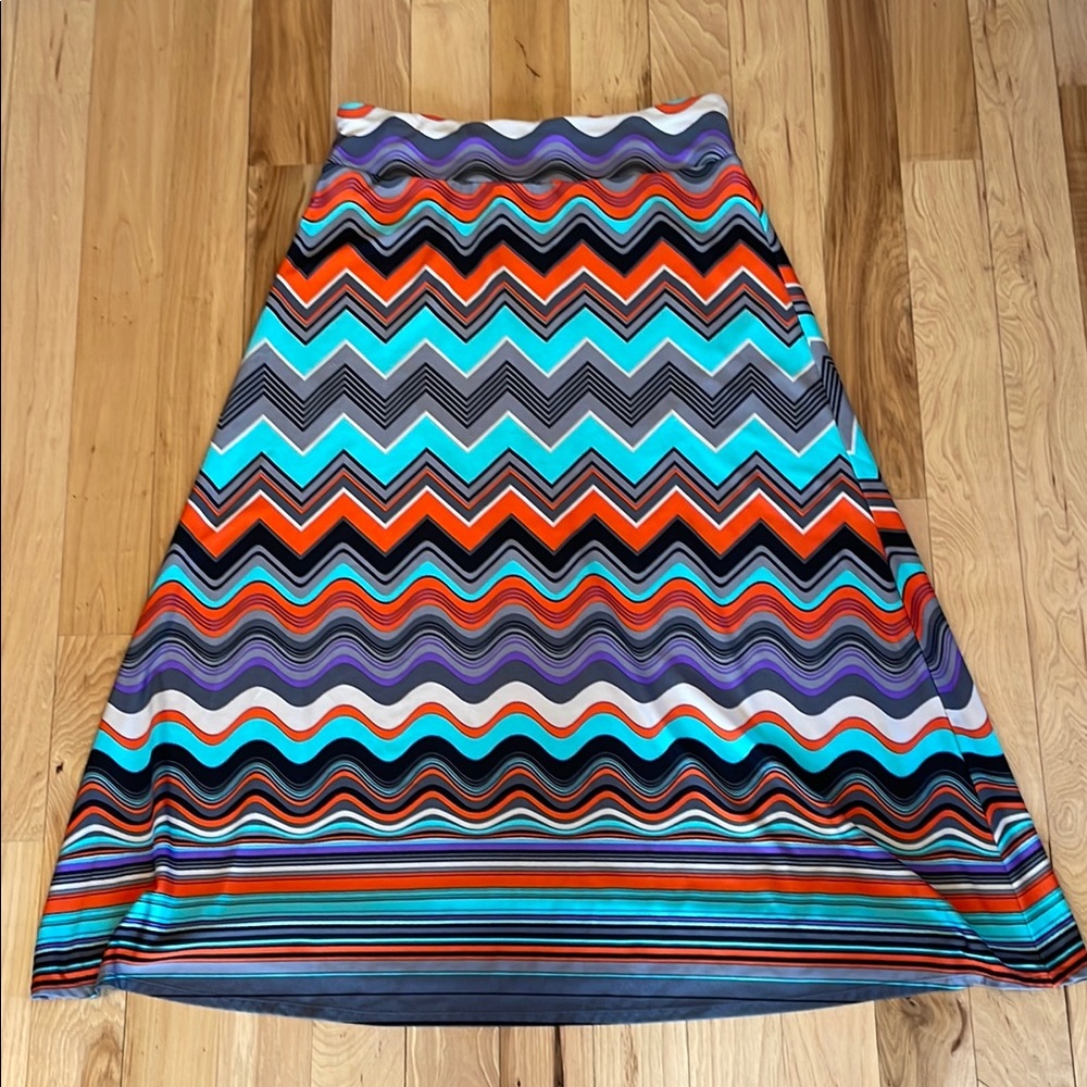 Colorful Chevron Maxi Skirt